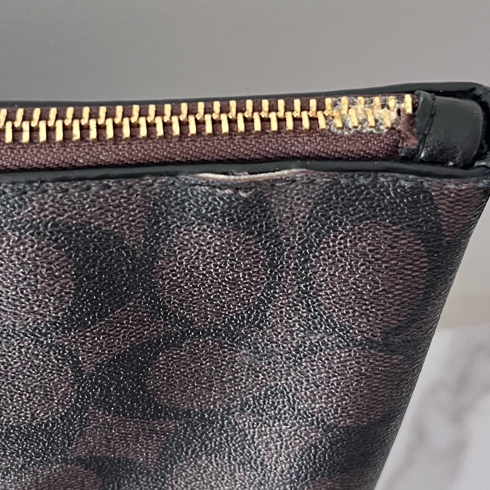 COACH outlet Tote Shoulder Bag 79609 Black Leather H5.5xW14.1xD3.1 In - Picture 12 of 12